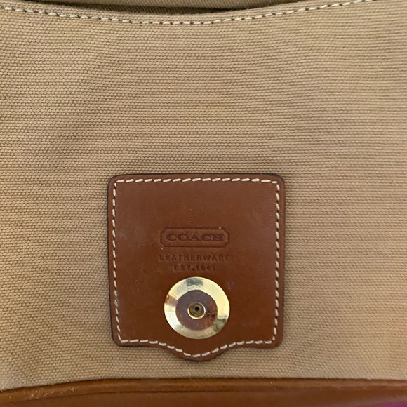 Coach tweed/leather bag - Picture 3 of 5